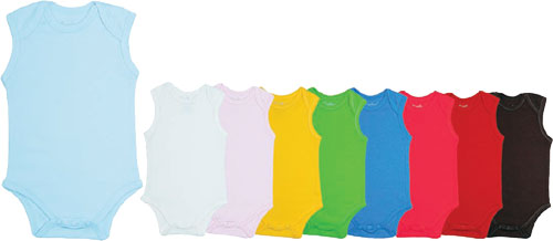 Canboli Organik Bebek Kolsuz Body (Mavi)