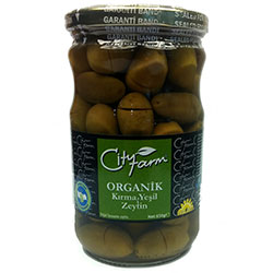 City Farm Organik Yeşil Zeytin (Kırma) 660gr