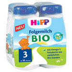 HiPP 3 Organik Sıvı Devam Sütü 4x250ml (4 AL 3 ÖDE)