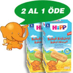 HiPP Organik Bebek Bisküvisi KAMPANYA (2 Alana 1 İyi Geceler Sütlü Yulaflı Elmalı Ek Gıda BEDAVA)