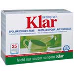 Klar Organik Bulaşık Makinesi Tableti 25 Adet