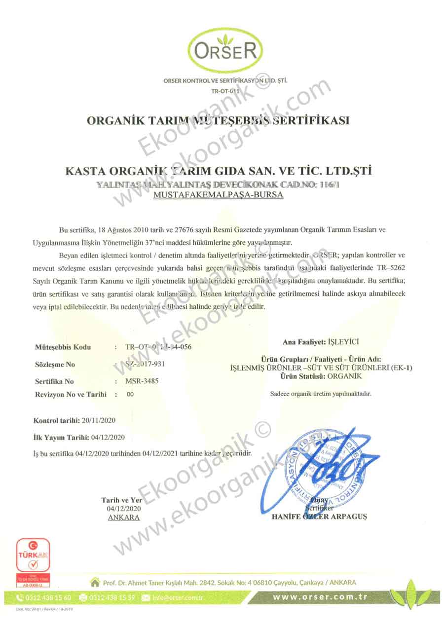  Orser Certificate