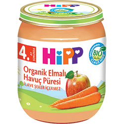 HiPP Organik Elmalı Havuç Püresi Kavanoz Maması 125gr