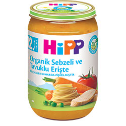 HiPP Organik Sebzeli ve Tavuklu Pirinç Kavanoz Maması 125gr