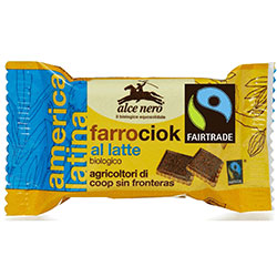 Alce Nero Organic Farro Ciok with Milk Chocolate 2x14g  3 Pcs 