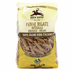 Alce Nero Organic Pasta  Whole Wheat Penne  500g