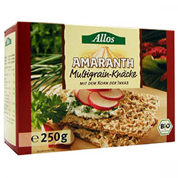 Allos Organic Amaranth Multigrain Crispbread 250g