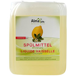 AlmaWin Organik Sıvı Elde Bulaşık Deterjanı  Limon Kokulu  5L
