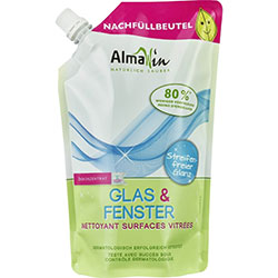 Almawin Organic Glass & Window Cleaner 500ml Refill bag Eco-pack