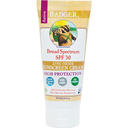 Badger Organic Sunscreen Cream SPF 30  Tinted Unscented  87ml