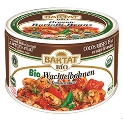 BAKTAT Organic Borlotti Beans With Tomato Sauce 400g