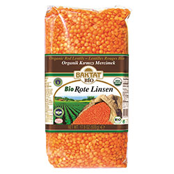 BAKTAT Organic Red Lentils 500g