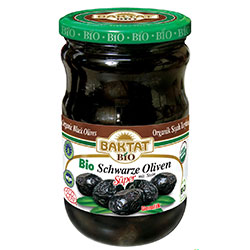BAKTAT Organic Black Olives (With Pits) 650g