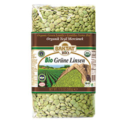 BAKTAT Organic Green Lentils 500g