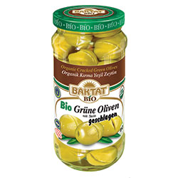 Baktat Organic Green Olive  Cracked  250g