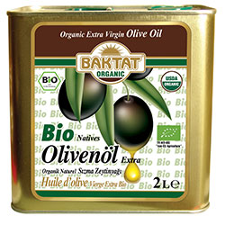 Baktat Organic Extra Virgin Olive Oil 2L  Tin Can 