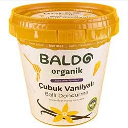 Baldo Organik Keçi Sütlü Çubuk Vanilyalı Ballı Dondurma 300g