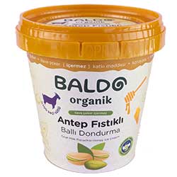Baldo Organik Keçi Sütlü Antep Fıstıklı Ballı Dondurma 300g