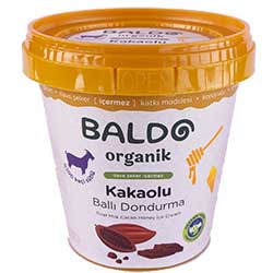 Baldo Organik Keçi Sütlü Kakaolu Ballı Dondurma 300g