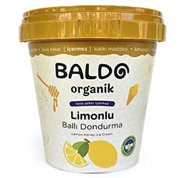Baldo Organik Limonlu Ballı Dondurma 300g