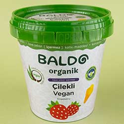 Baldo Organik Vegan Çilekli Ballı Dondurma 300g