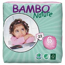 Bambo Nature Baby Diapers XL 6  16-30 kg  22 Pcs