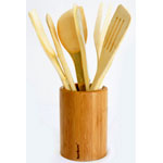 Bambum Natural Bamboo 6 Pcs Utensil Set (Biscotti)