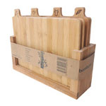 Bambum Natural Bamboo Cutting & Steak Board 4 Pcs Set  Tapenade 