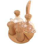 Bambum Natural Bamboo Kitchen Cruet Set (Farfalle)