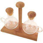 Bambum Natural Bamboo Kitchen Cruet Set  Offelle 