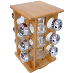 Bambum Natural Bamboo Rotating Spice Rack (Fontina)