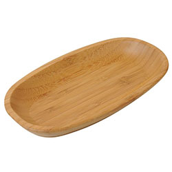 Bambum Natural Bamboo Oval Platter (Caliente, 20cm)