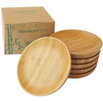 Bambum Natural Bamboo Saucer (Silva, 6 Pieces)