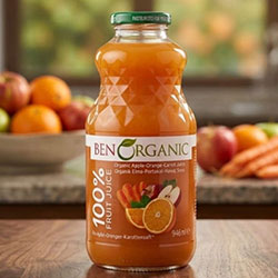 BenOrganic Organik Elma Portakal Havuç Suyu 946ml