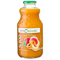 BenOrganic Organik Şeftali Kayısı Suyu 946ml