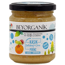 Beyorganik Organik Kavanoz Püresi  Balkabağı  Elma  Pirinç  180g