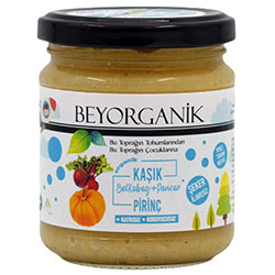 Beyorganik Organik Kavanoz Püresi  Balkabağı  Pancar  Pirinç  180g