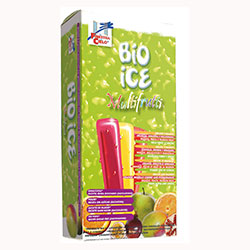 Bio Ice Organik Multifrutti Meyveli Buz  Mango  Çarkıfelek Meyvesi ve Şeftali 