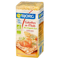 Bjorg Organic Galetta Mais Corn Cakes  28 pcs  130g