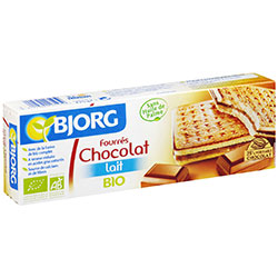 Bjorg Organic Chocolate Filled Biscuits  9 Pcs  225g