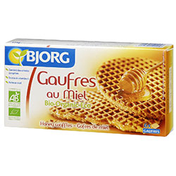 Bjorg Organic Waffles With A Honey Filling 175g