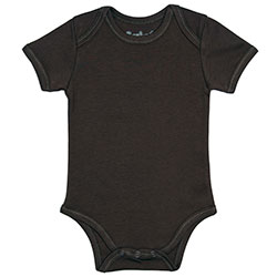 Canboli Organic Baby Short Sleeve Bodysuit (Brown, 3-6 Month)