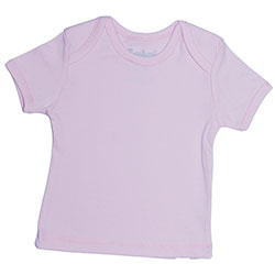 Canboli Organic Baby Short Sleeve T-shirt (Light Pink, 0-3 Month)