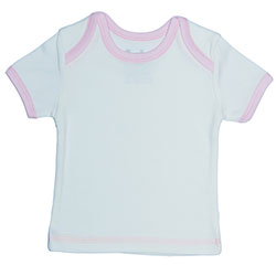 Canboli Organic Baby Short Sleeve T-shirt  Ecru Light Pink  0-3 Month 