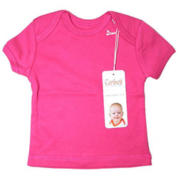 Canboli Organic Baby Short Sleeve T-shirt (Fuchsia, 3-6 Month)