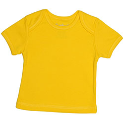 Canboli Organic Baby Short Sleeve T-shirt (Yellow, 6-12 Month)