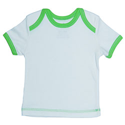 Canboli Organic Baby Short Sleeve T-shirt (Green Ecru, 0-3 Month)