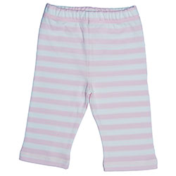 Canboli Organic Baby Pants (Light Pink Straipe, 0-3 Month)