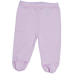 Canboli Organic Baby Footed Pants (Light Pink, 3-6 Month)