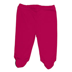 Canboli Organic Baby Footed Pants (Fuchsia, 6-12 Month)